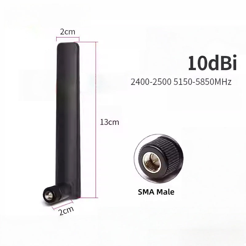 Dual-Band 2.4G/5.8G Paddle Antenna, Black Version, Foldable SMA Rubber Duck Antenna for WiFi Router