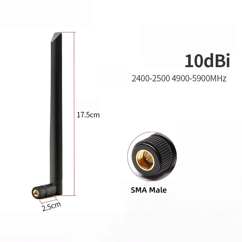 Dual-Band 2.4G/5.8G Paddle Antenna, Black Version, Foldable SMA Rubber Duck Antenna for WiFi Router