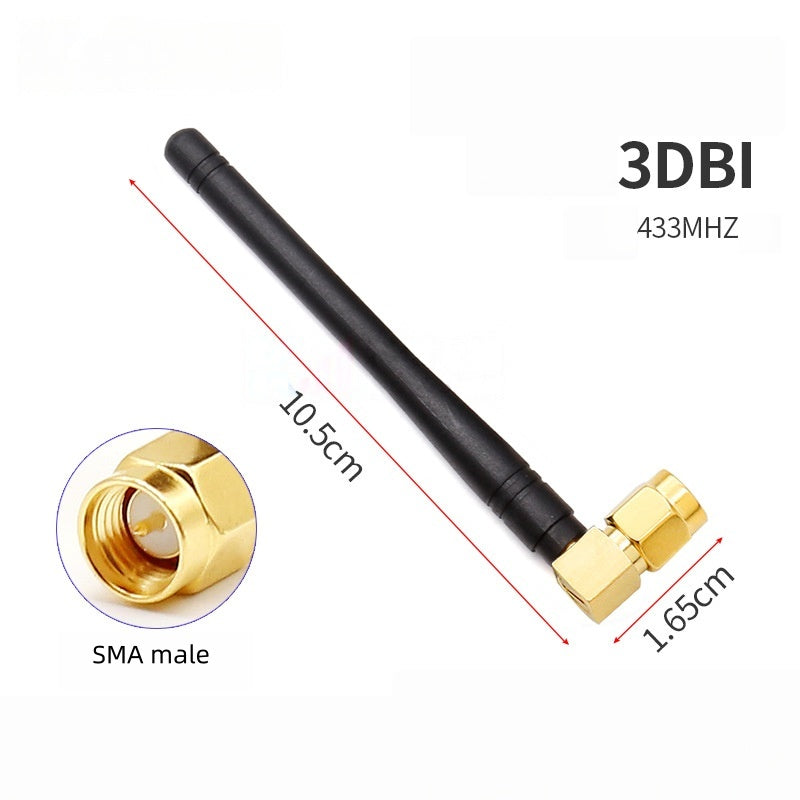 433MHz High Gain LoRa Antenna, Rubber Duck Chili Antenna for Data Transmission Router Module, Signal Boost