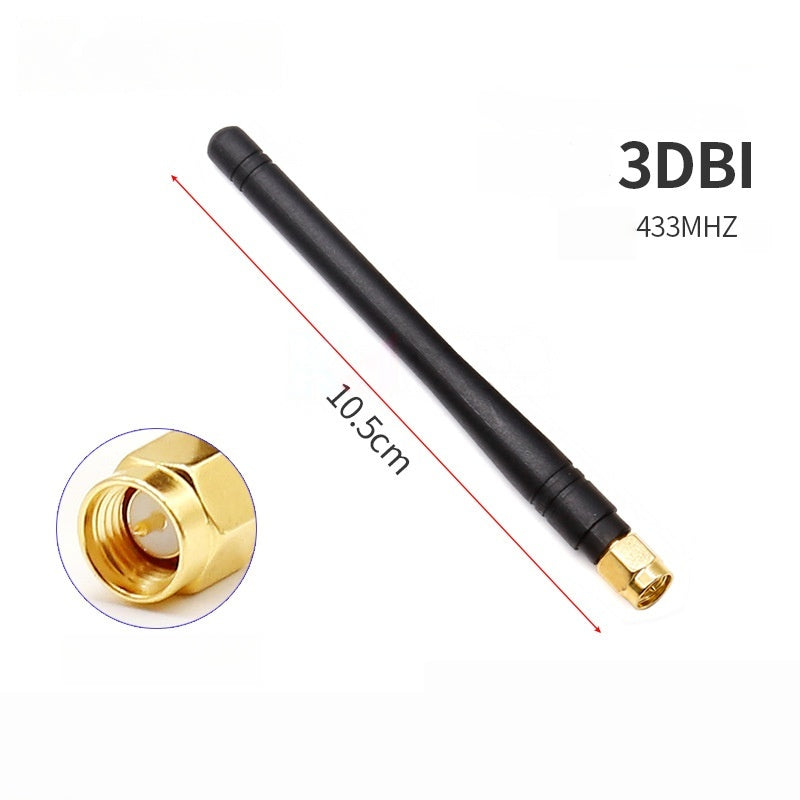 433MHz High Gain LoRa Antenna, Rubber Duck Chili Antenna for Data Transmission Router Module, Signal Boost