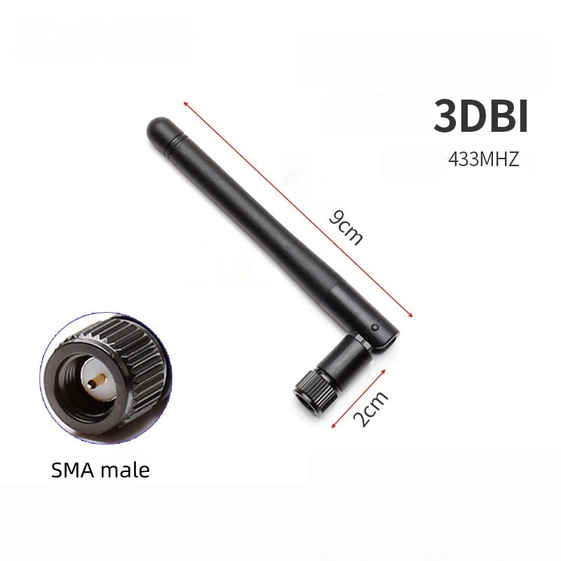 433MHz High Gain LoRa Antenna, Rubber Duck Chili Antenna for Data Transmission Router Module, Signal Boost