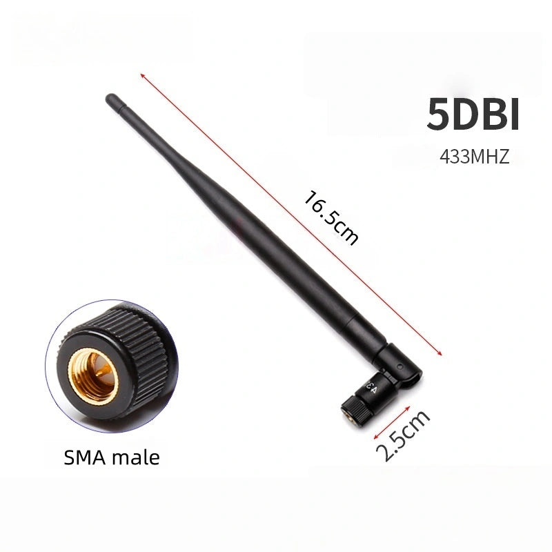 433MHz High Gain LoRa Antenna, Rubber Duck Chili Antenna for Data Transmission Router Module, Signal Boost