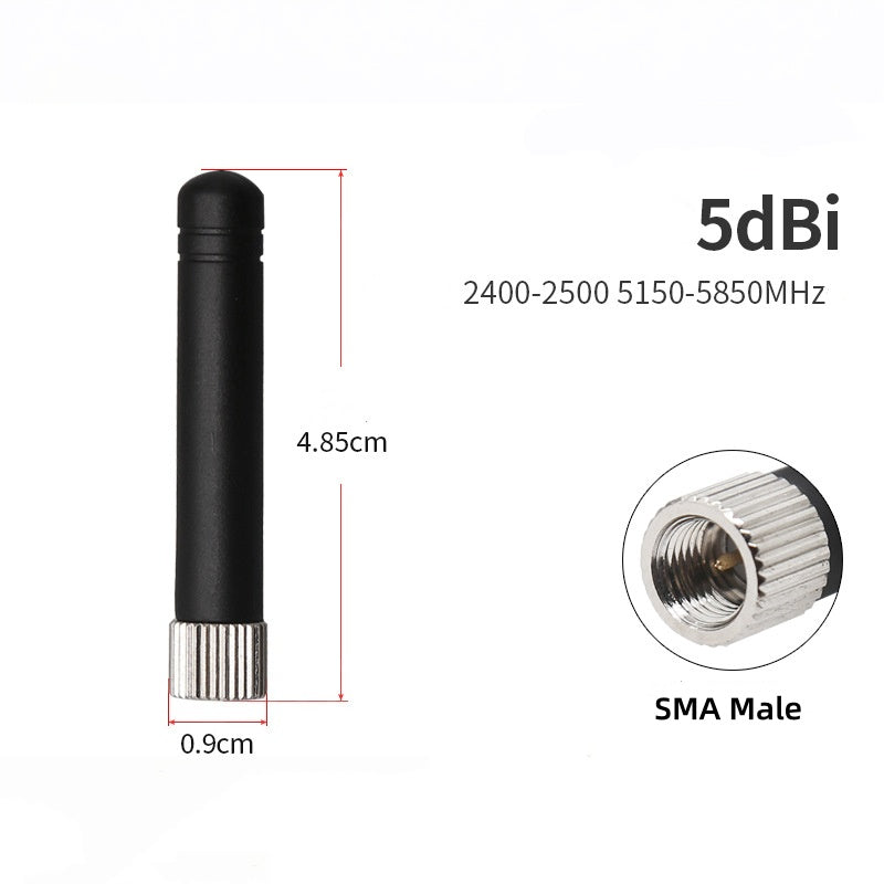 Dual-Band 2.4G/5.8G Paddle Antenna, Black Version, Foldable SMA Rubber Duck Antenna for WiFi Router