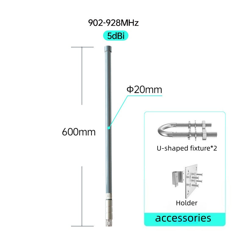 868 MHz fiberglass antenna, 915 MHz ,902-928MHz omnidirectional outdoor waterproof high-gain outdoor base station antenna, LoRa