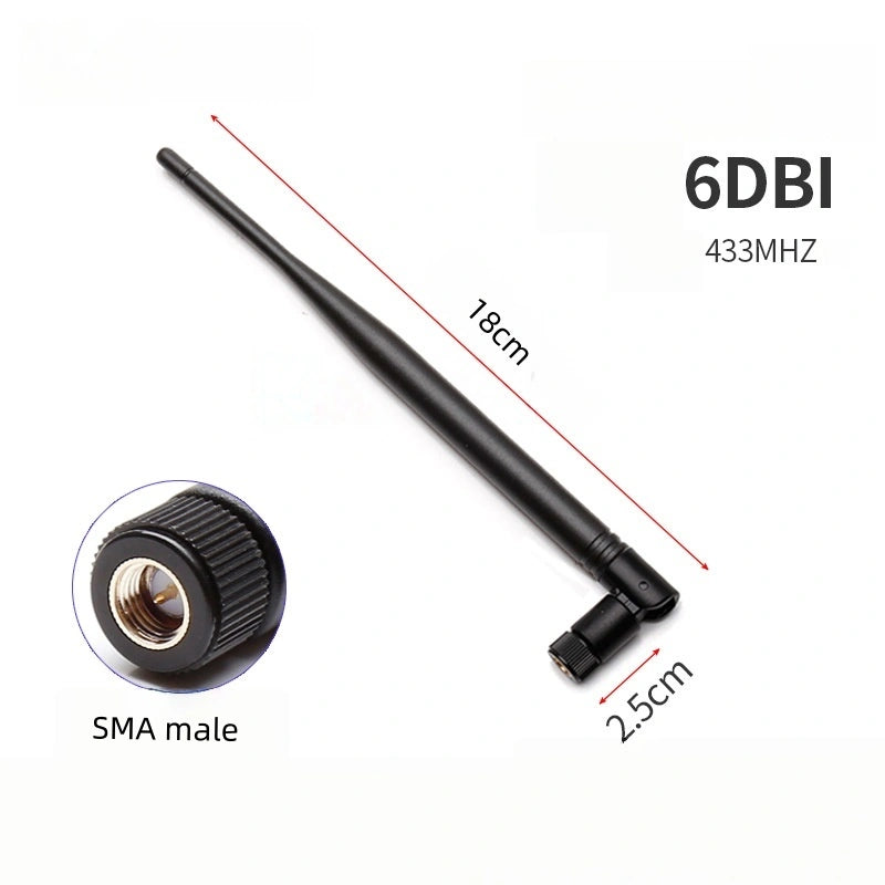 433MHz High Gain LoRa Antenna, Rubber Duck Chili Antenna for Data Transmission Router Module, Signal Boost