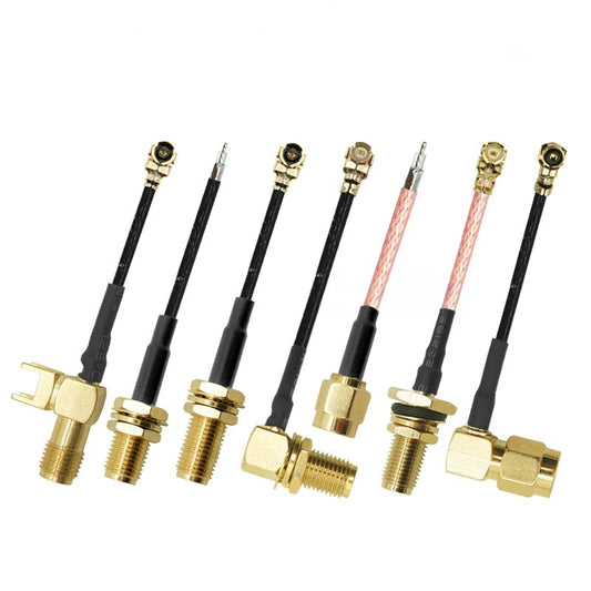 IPEX to SMA connection line female connector outer threaded inner hole IPX adapter cable U.FL RF antenna coaxial feeder 1st generation