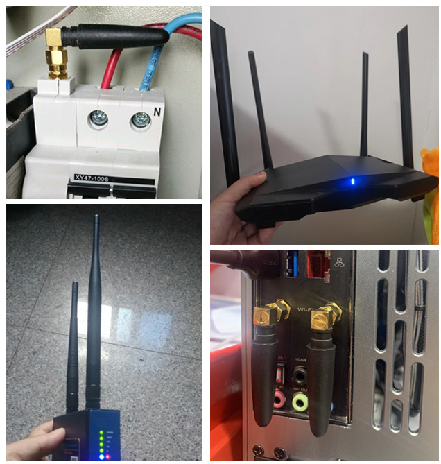 Dual-Band 2.4G/5.8G Paddle Antenna, Black Version, Foldable SMA Rubber Duck Antenna for WiFi Router