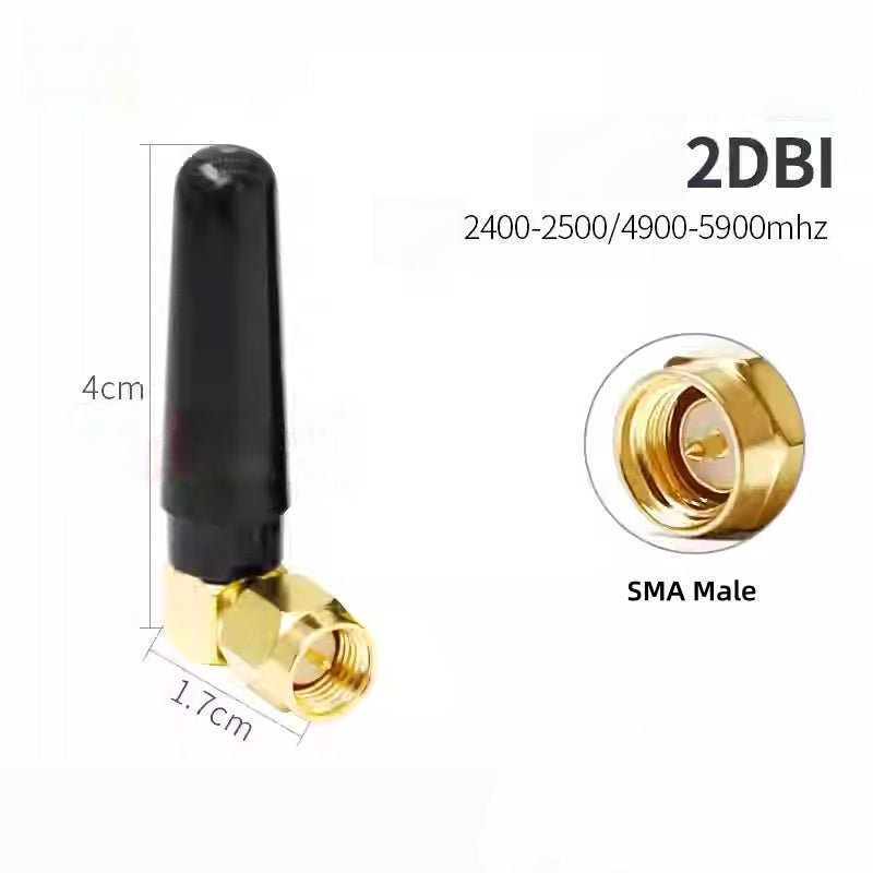 Dual-Band 2.4G/5.8G Paddle Antenna, Black Version, Foldable SMA Rubber Duck Antenna for WiFi Router