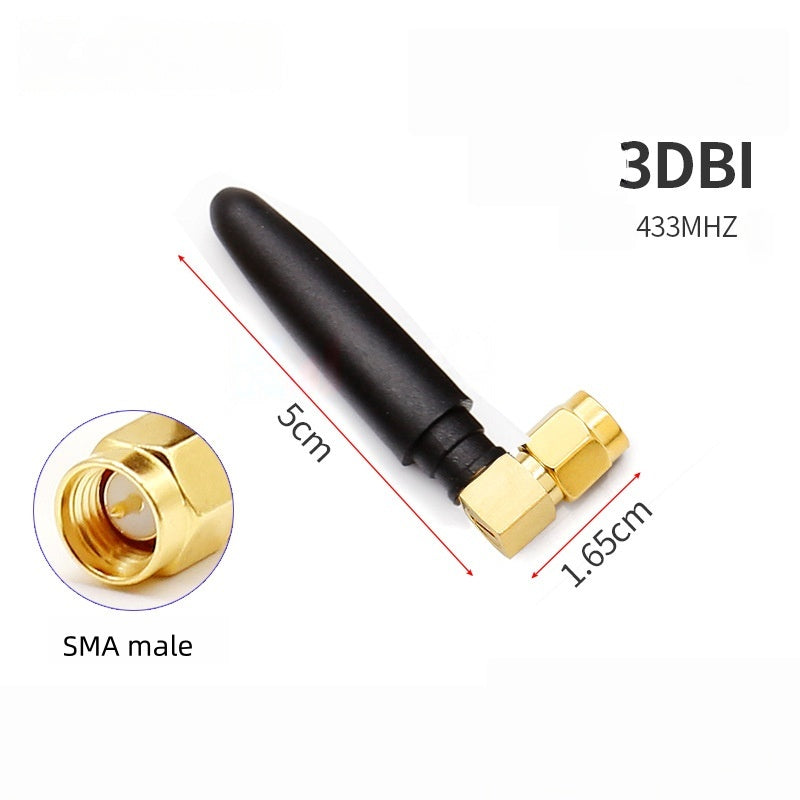 433MHz High Gain LoRa Antenna, Rubber Duck Chili Antenna for Data Transmission Router Module, Signal Boost