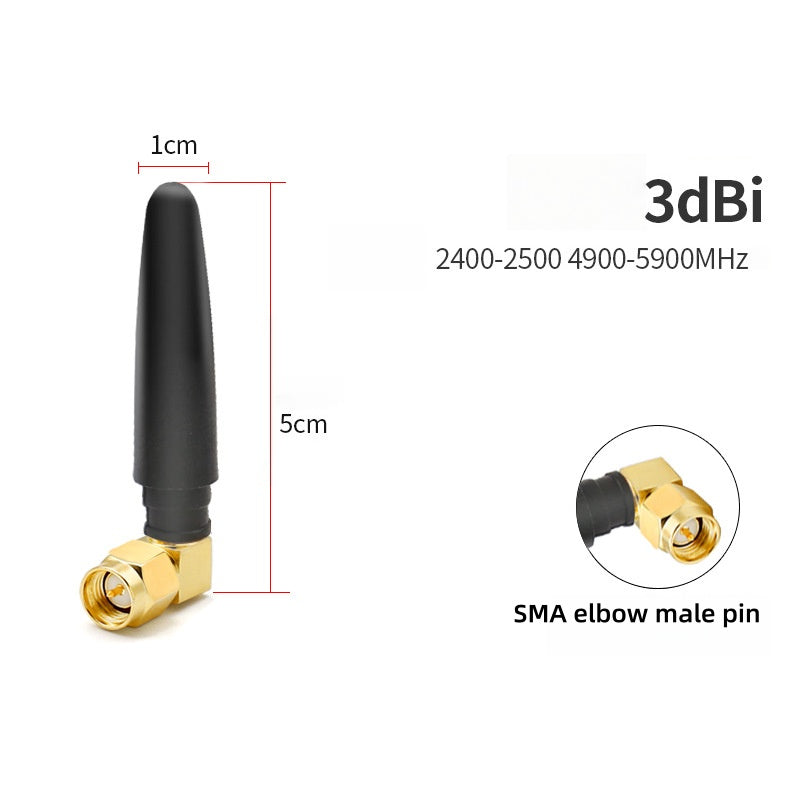 Dual-Band 2.4G/5.8G Paddle Antenna, Black Version, Foldable SMA Rubber Duck Antenna for WiFi Router