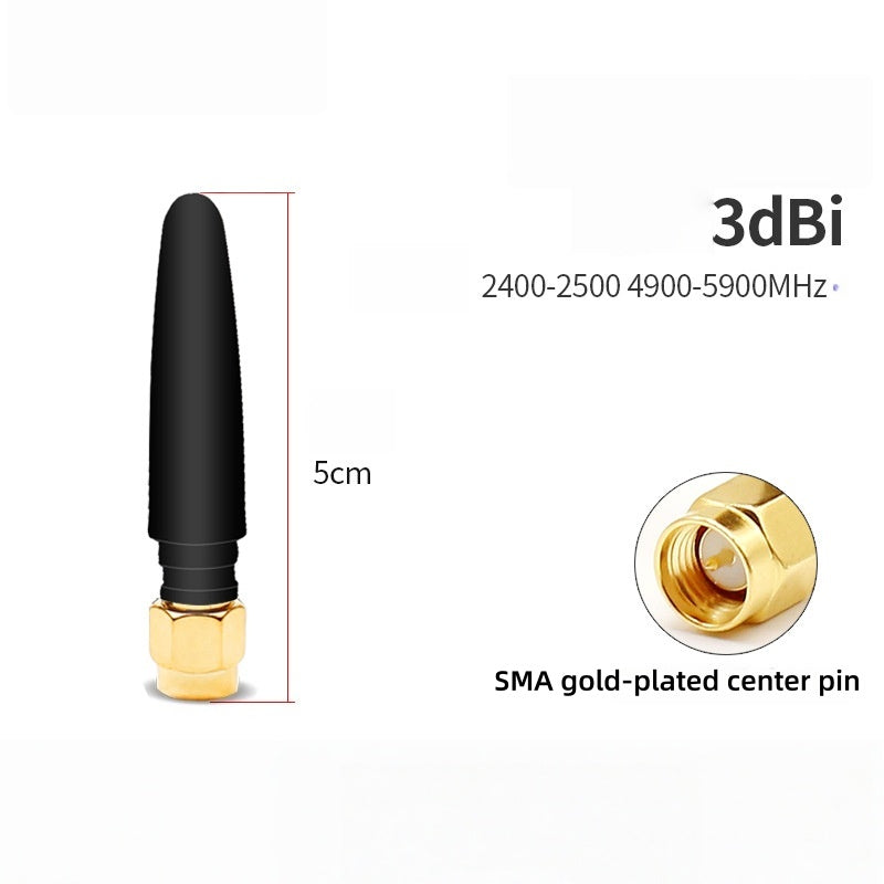 Dual-Band 2.4G/5.8G Paddle Antenna, Black Version, Foldable SMA Rubber Duck Antenna for WiFi Router