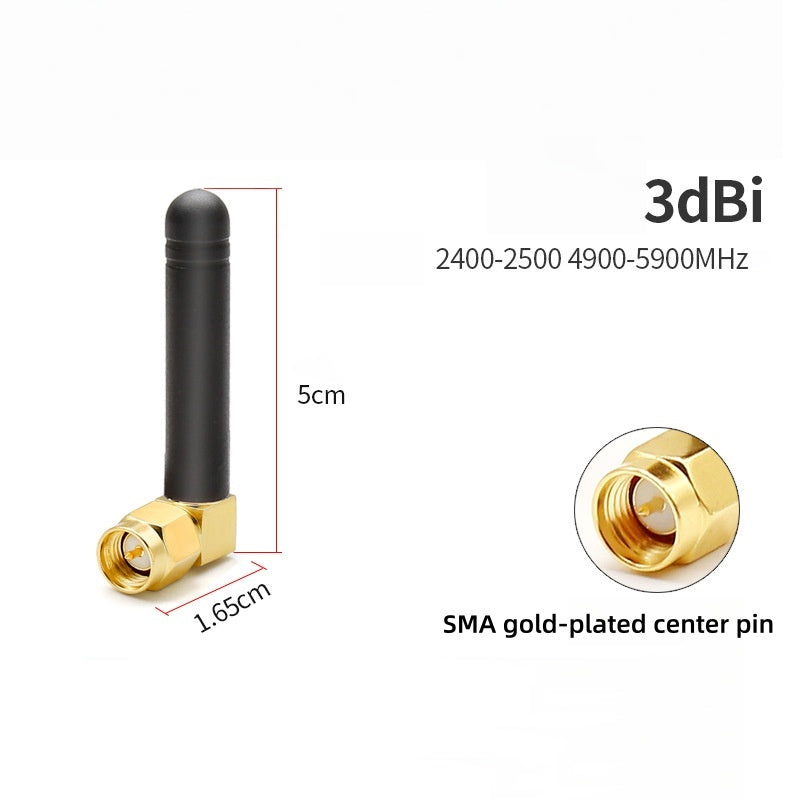 Dual-Band 2.4G/5.8G Paddle Antenna, Black Version, Foldable SMA Rubber Duck Antenna for WiFi Router