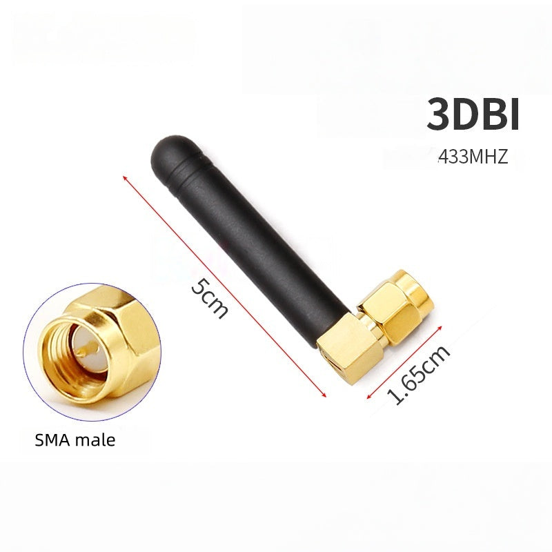 433MHz High Gain LoRa Antenna, Rubber Duck Chili Antenna for Data Transmission Router Module, Signal Boost