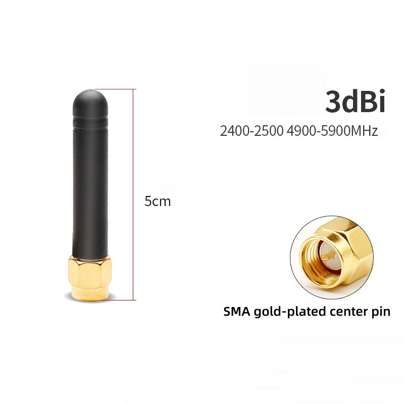 Dual-Band 2.4G/5.8G Paddle Antenna, Black Version, Foldable SMA Rubber Duck Antenna for WiFi Router