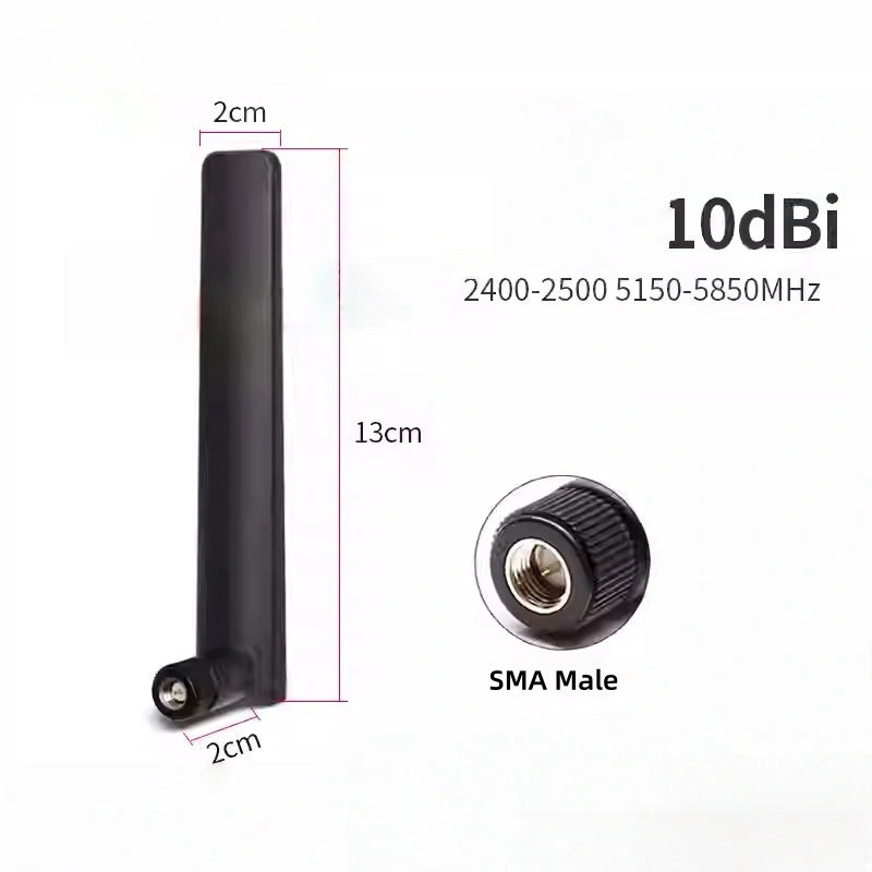 Dual-Band 2.4G/5.8G Paddle Antenna, Black Version, Foldable SMA Rubber Duck Antenna for WiFi Router