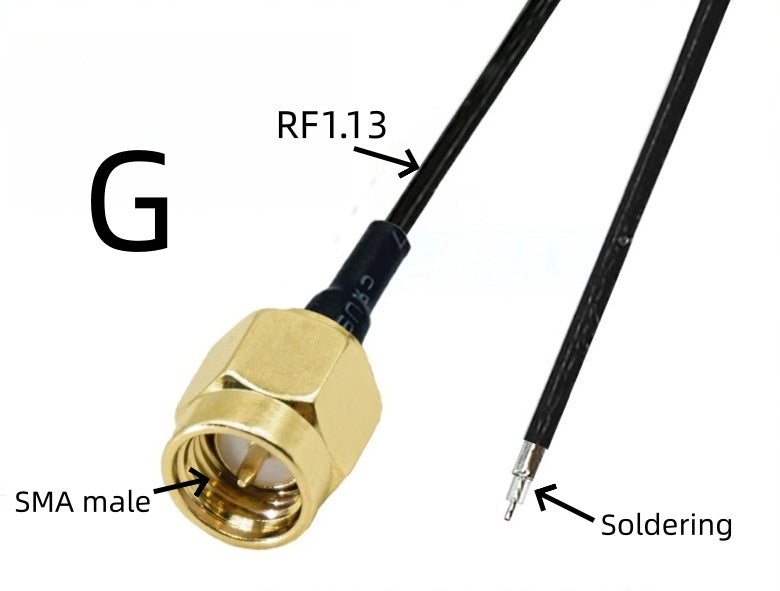 IPEX to SMA connection line female connector outer threaded inner hole IPX adapter cable U.FL RF antenna coaxial feeder 1st generation