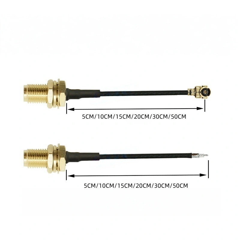 IPEX to SMA connection line female connector outer threaded inner hole IPX adapter cable U.FL RF antenna coaxial feeder 1st generation