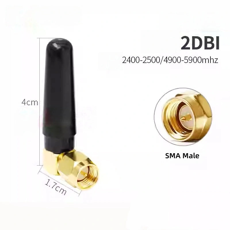 Dual-Band 2.4G/5.8G Paddle Antenna, Black Version, Foldable SMA Rubber Duck Antenna for WiFi Router