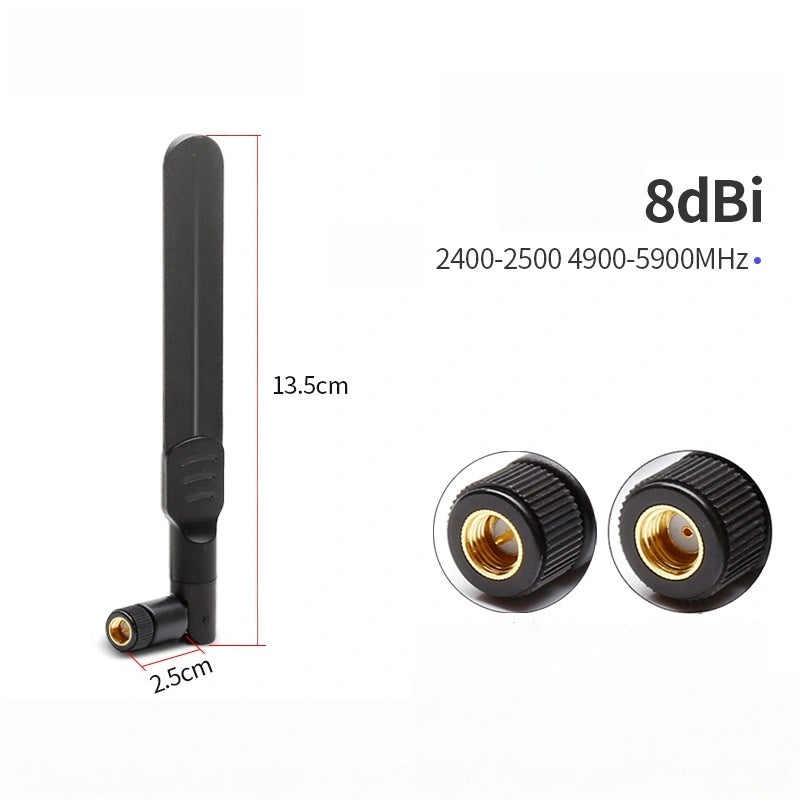 Dual-Band 2.4G/5.8G Paddle Antenna, Black Version, Foldable SMA Rubber Duck Antenna for WiFi Router