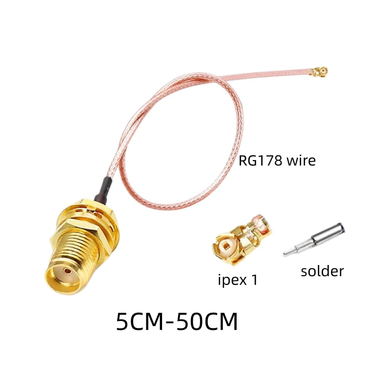 Universal Antenna Jumper Cable for Frequencies Below 6GHz, SMA to IPEX Connector, RG178 Coaxial Cable