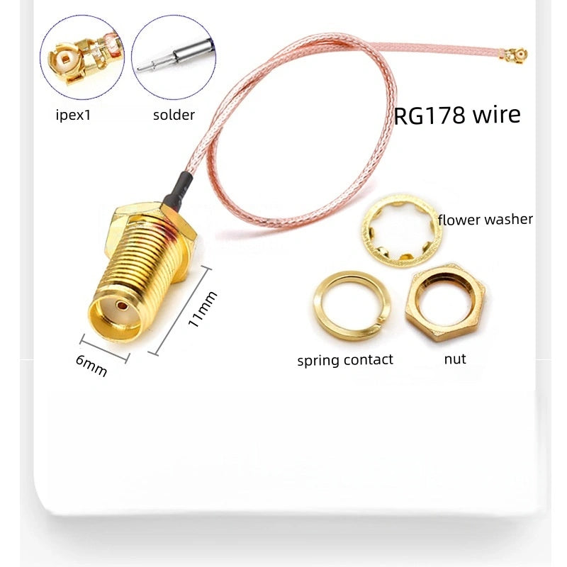 Universal Antenna Jumper Cable for Frequencies Below 6GHz, SMA to IPEX Connector, RG178 Coaxial Cable